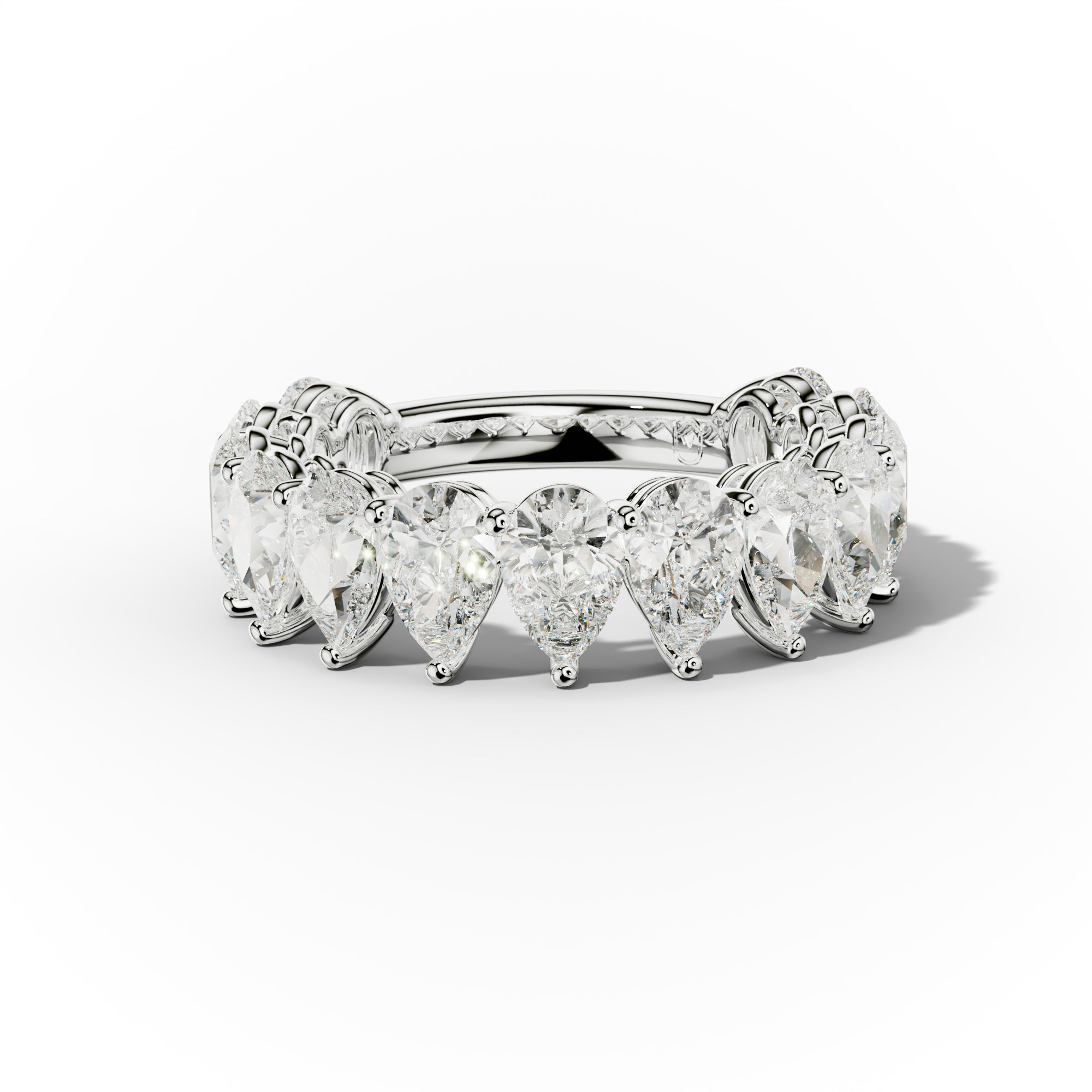 5.0 Carat Pear Shape Diamond Anniversary Band